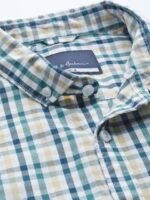 Mast & Harbour Men White & Blue Tartan Checked Casual Shirt