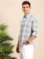 Mast & Harbour Pure Cotton Opaque Checked Casual Shirt