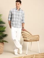 Mast & Harbour Pure Cotton Opaque Checked Casual Shirt