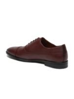 Men Rosewood Leatherette Derby Formal Shoes