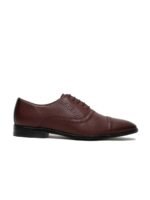 Men Rosewood Leatherette Oxford Formal Shoes