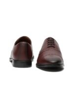 Men Rosewood Leatherette Oxford Formal Shoes