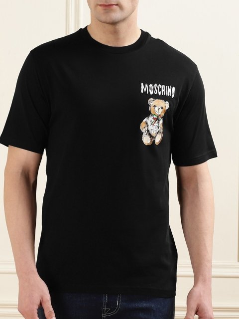 MOSCHINO COUTURE Men Typography Printed Applique T-shirt