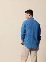 Mr Bowerbird Pure Linen Tailored Fit Opaque Casual Shirt