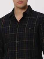 Mufti Slim Fit Tartan Checks Pure Cotton Casual Shirt