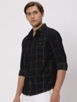 Mufti Slim Fit Tartan Checks Pure Cotton Casual Shirt