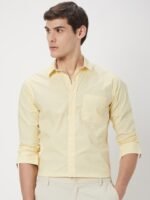 Mufti Spread Collar Cotton Casual Shirt