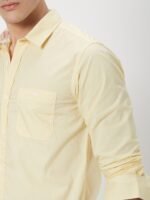 Mufti Spread Collar Cotton Casual Shirt