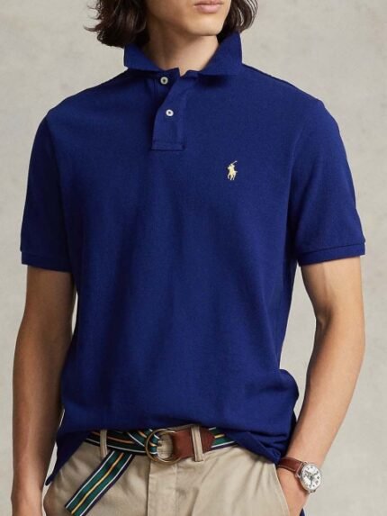 Polo Ralph Lauren Men Solid Polo Collar Cotton T-Shirt