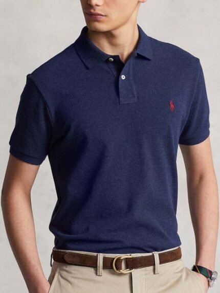 Polo Ralph Lauren Men Solid Polo Collar Cotton T-Shirt