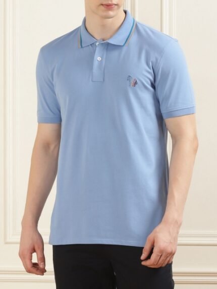 PS By Paul Smith Men Polo Collar Applique T-shirt