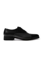 Rapawalk Black & Grey Handcrafted Standard Width Leather Oxfords