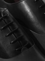 Rapawalk Black & Grey Handcrafted Standard Width Leather Oxfords