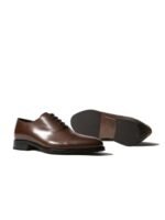 Rapawalk Coffee Brown Handcrafted Standard Width Leather Oxfords