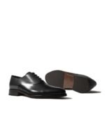 Rapawalk Grey & Black Handcrafted Standard Width Leather Oxfords