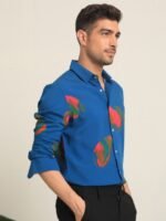 RARE RABBIT Men Palme Regular Fit Abstract Printed Cotton Shirt