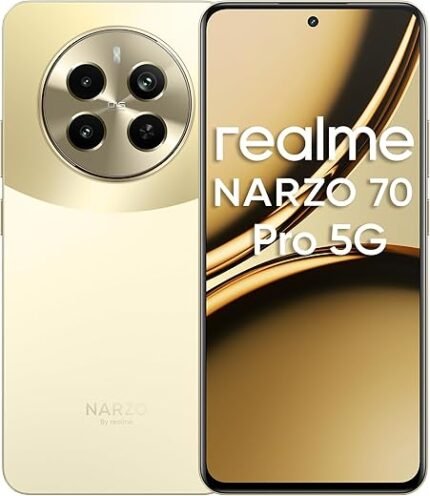 realme NARZO 70 Pro 5G (Glass Gold, 8GB RAM,128GB Storage) Dimensity 7050 5G Chipset | Horizon Glass Design | Segment 1st Flagship Sony IMX890 OIS Camera