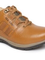 Red Chief Men Tan Brown Leather Sneakers