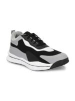 Roadster Men White & Grey Colorblocked Lightweight Sneakers