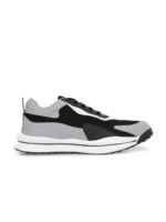 Roadster Men White & Grey Colorblocked Lightweight Sneakers