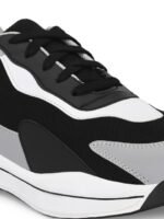 Roadster Men White & Grey Colorblocked Lightweight Sneakers