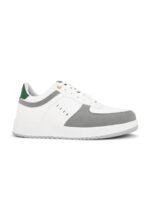 Roadster Men White & Grey Colourblocked Lightweight Lace-Ups Sneakers