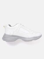 Roadster Men White Solid Sneakers