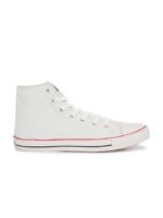 Roadster Men White Solid Synthetic Textile Sneakers