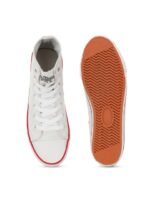 Roadster Men White Solid Synthetic Textile Sneakers