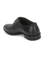 San Frissco Men Textured Square-Toe Genuine Leather Formal Oxfords