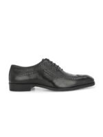 San Frissco Men Textured Square-Toe Genuine Leather Formal Oxfords