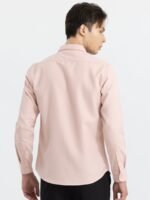 Snitch Pink Classic Slim Fit Casual Shirt