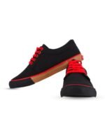 Sparx Men Black & Red Canvas Sneakers