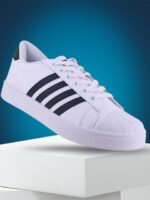 Sparx Men White Striped Sneakers