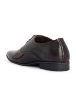 Style Shoes Men Maroon Lace Up Formal Oxford Shoes