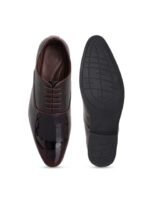 Style Shoes Men Maroon Lace Up Formal Oxford Shoes