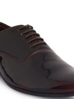 Style Shoes Men Maroon Lace Up Formal Oxford Shoes