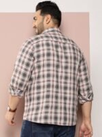 Sztori Plus Size Pure Cotton Checked Casual Shirt