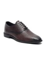 Teakwood Leathers Men Textured Leather Formal Oxfords
