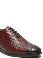 Teakwood Leathers Men Textured Leather Formal Oxfords