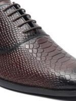 Teakwood Leathers Men Textured Leather Formal Oxfords