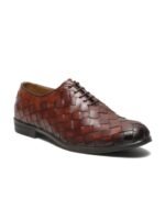 Teakwood Leathers Men Textured Leather Formal Oxfords