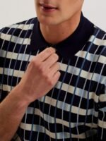 Ted Baker Men Striped Polo Collar Pockets T-shirt