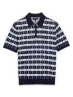 Ted Baker Men Striped Polo Collar Pockets T-shirt
