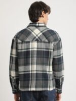 THE BEAR HOUSE Men Checked Relaxed Fit Casual Pure Cotton Overshirt