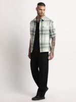 THE BEAR HOUSE Men Checkered Relaxed Fit Shacket