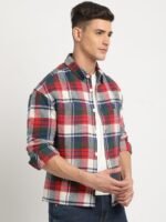THE BEAR HOUSE Men Checkered Relaxed Fit Shacket