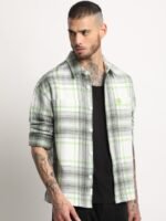 THE BEAR HOUSE Men Checkered Relaxed Fit Shacket