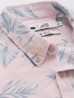 THE BEAR HOUSE Men Pink Slim Fit Floral Print Pure Cotton Casual Shirt