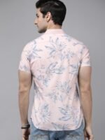 THE BEAR HOUSE Men Pink Slim Fit Floral Print Pure Cotton Casual Shirt